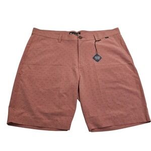 Travis Mathew Manzanillo Hybrid Golf Shorts Heather Earth Red Size 40